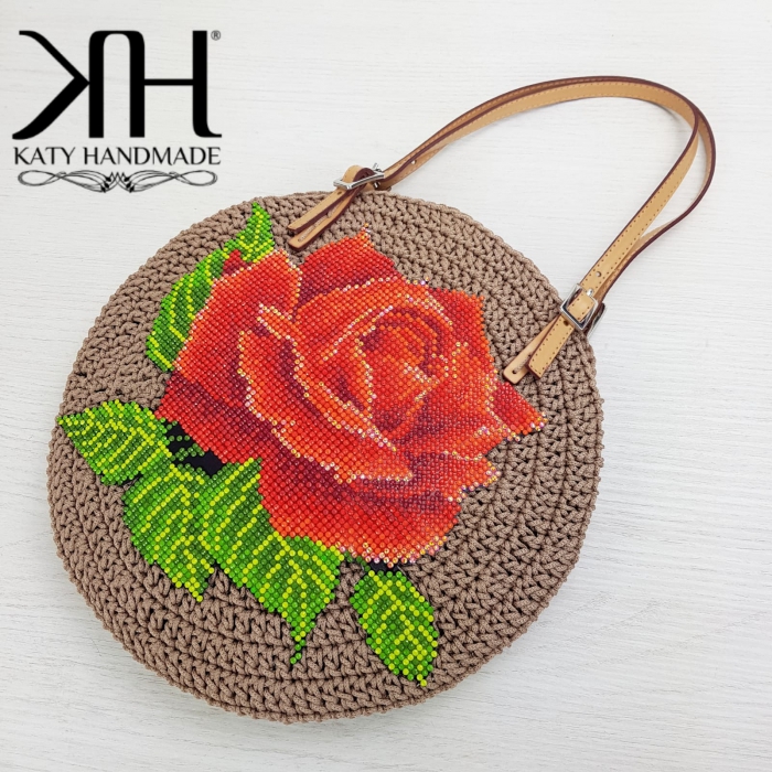 Rosy round bag crochet ♡ Katy Handmade